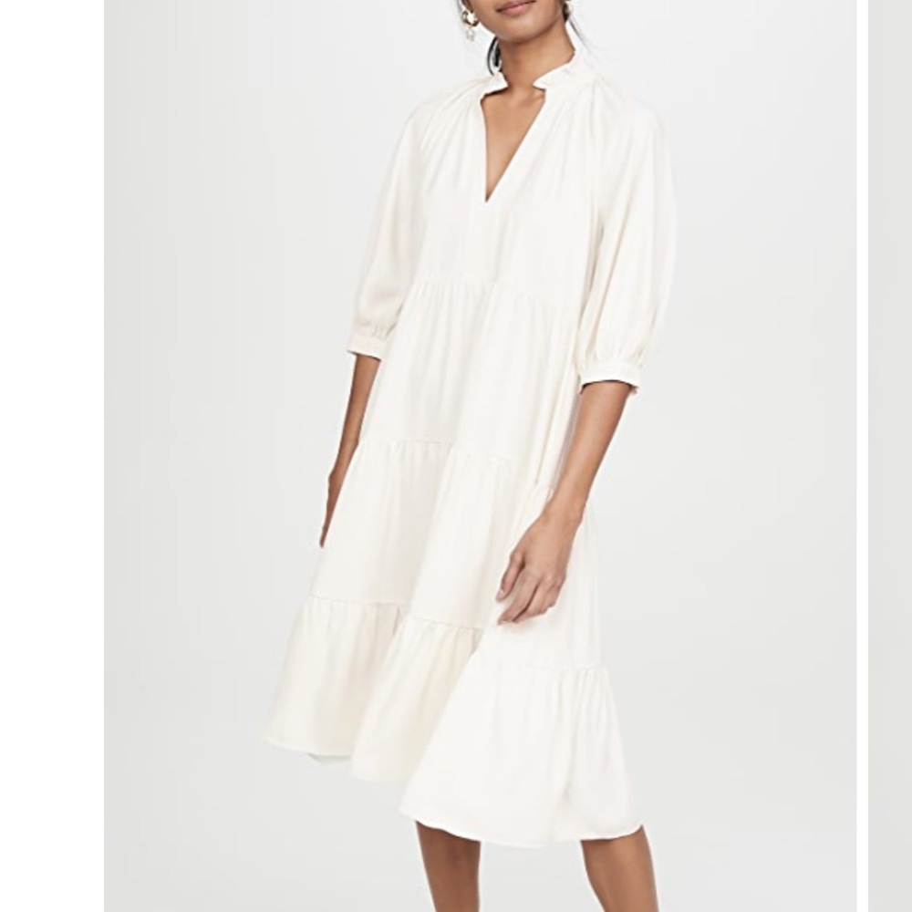 Amanda Uprichard white puff sleeve dress